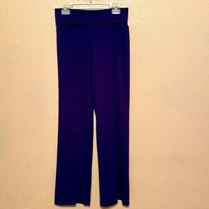 ROAM New York Women's Pants Navy Blue Knit Foldover Waist Stretch Size (M)